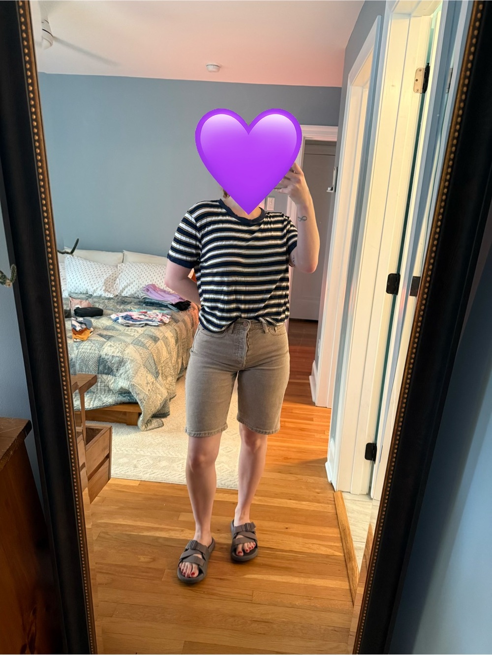 Banana Republic Neutral Tan Knee-Length Bermuda Shorts